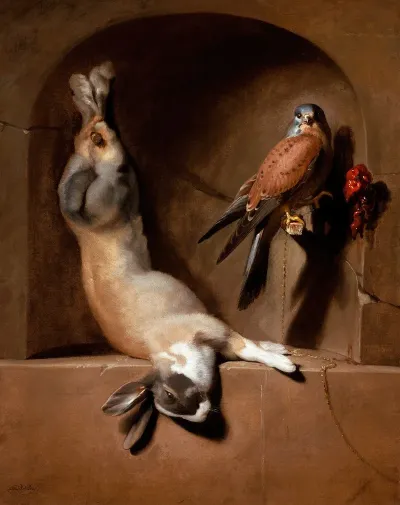 Still Life With Dead Hare And Falcon In A Niche