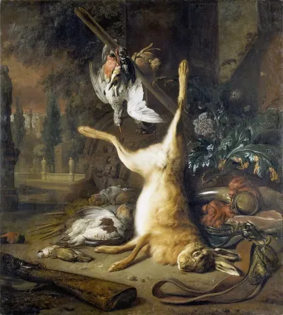 Still Life With Dead Rabbit And Birds