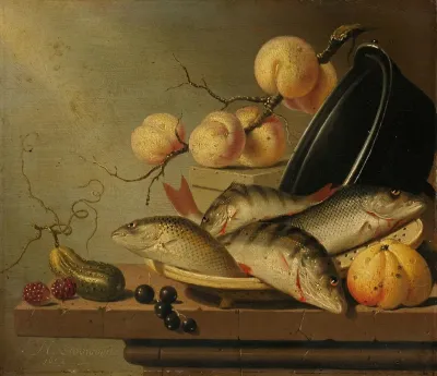 Still Life With Fish And Fruit