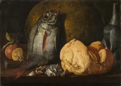 Still Life With Fish Bread And Kettle