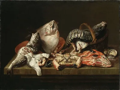 Still Life With Fishes A Crab And Oysters