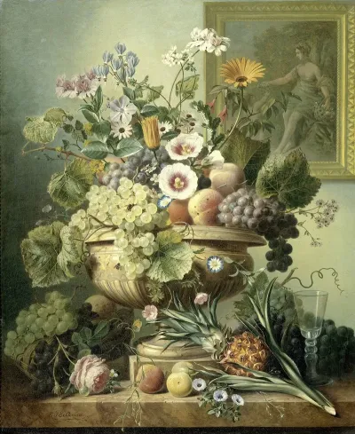 Still Life With Flowers And Fruit 11