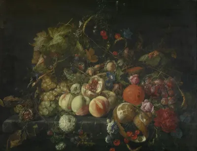 Still Life With Flowers And Fruit 17