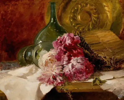 Still Life With Flowers And Glass