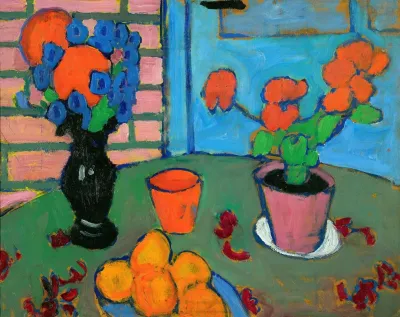 Still Life With Flowers And Oranges