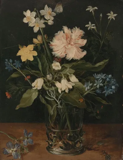 Still Life With Flowers In A Glass