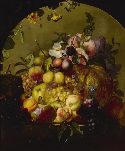 Still Life With Fruit And Flowers 3