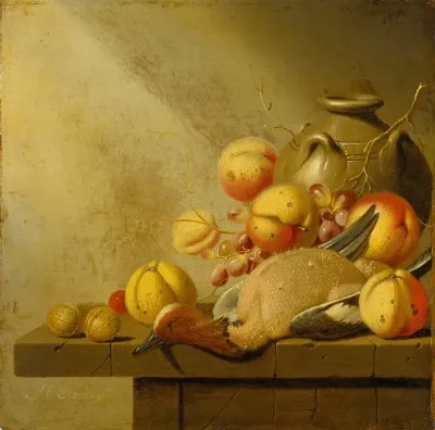 Still Life With Fruit And Plucked Duck