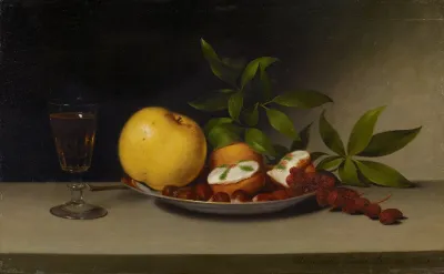 Still Life With Fruit Cakes And Wine
