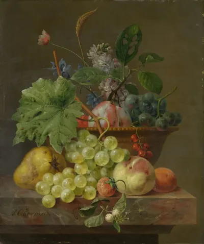 Still Life With Fruit In A Terracotta Dish