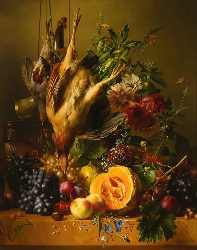 Still Life With Game And Fruit