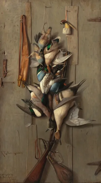 Still Life With Game And Hunting Paraphernalia