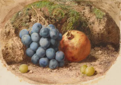 Still Life With Grapes And A Pomegranate