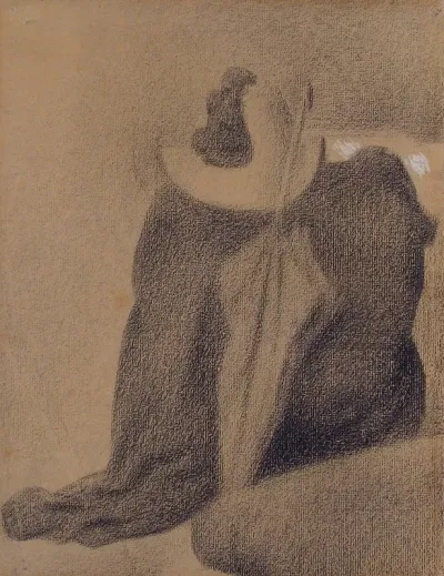Still Life With Hat Parasol And Clothes On A Chair