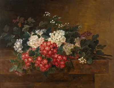 Still Life With Hawthorn Blossom