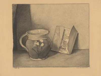 Still Life With Jug And Almanac