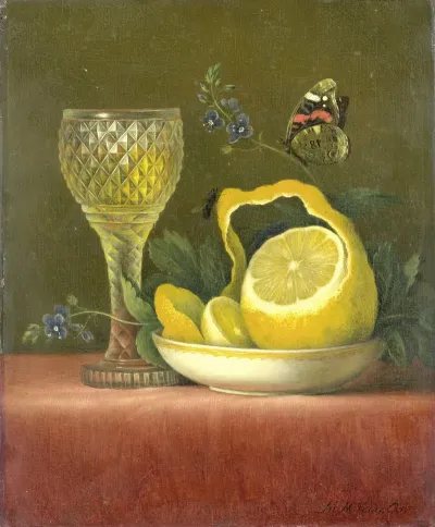 Still Life With Lemon And Cut Glass
