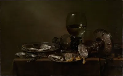 Still Life With Oysters A Silver Tazza And Glassware