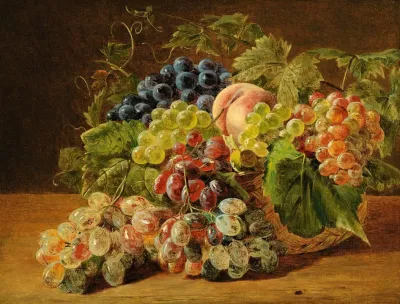 Still Life With Peaches And Grapes 2