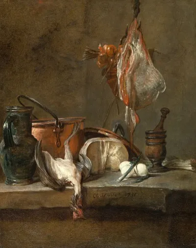 Still Life With Ray And Basket Of Onions