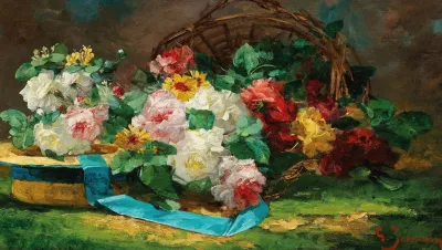 Still Life With Roses And A Hat