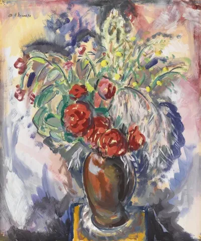 Still Life With Roses In A Vase