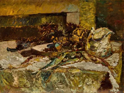 Still Life With Sardines And Sea Urchins
