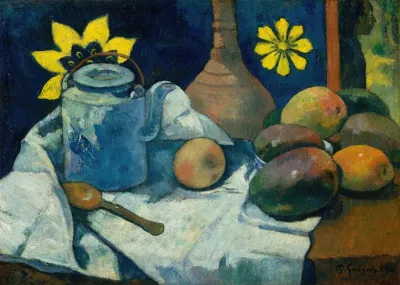 Still Life With Teapot And Fruit