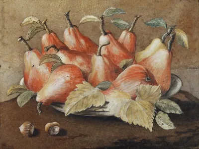 Stilleben Mit Birnen Und Haselnussen