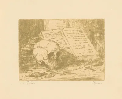 Stilleven Met Schedel En Boek