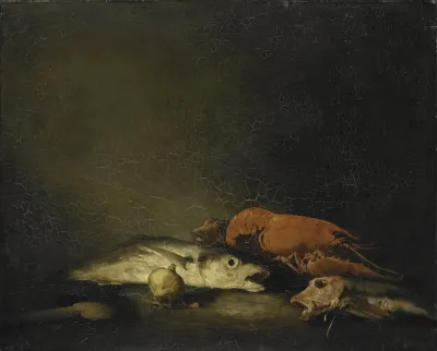 Stilleven Met Vissen En Een Kreeft