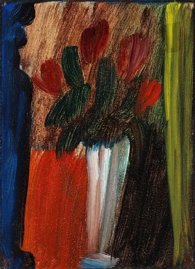 Stillleben Blumen In Weiser Vase