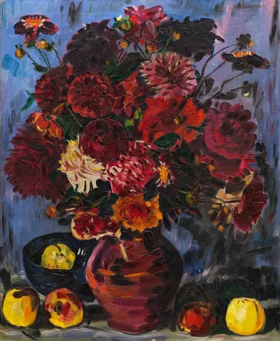 Stillleben Mit Dahlien
