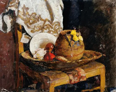 Stillleben Mit Krug Und Fruchten