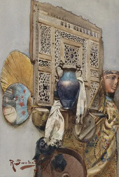 Stillleben Mit Orientalischen Objekten