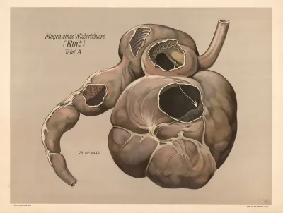 Stomach Of A Ruminant Cattle