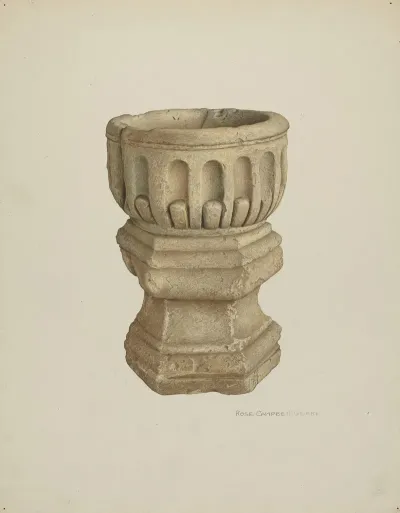 Stone Baptismal Font 2