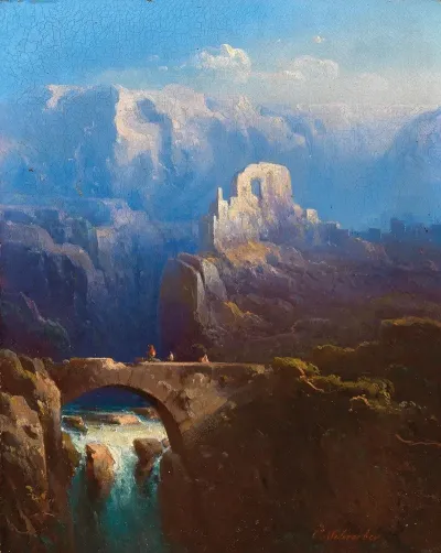 Stone Bridge In The Mountains