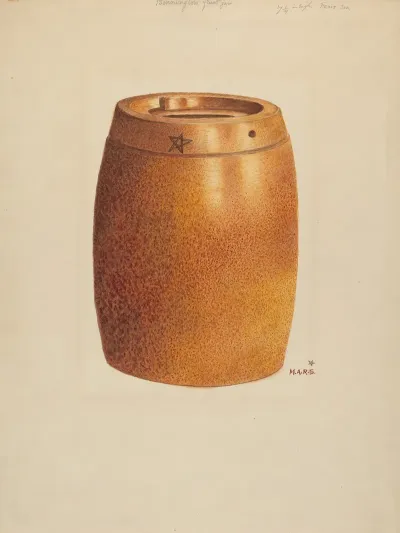 Stone Fruit Jar With Star