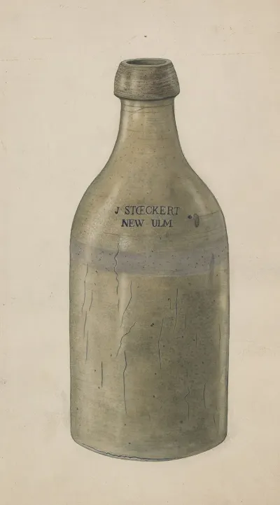 Stoneware Beer Bottle 2