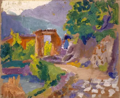 Stony Road In A Mountain Valley