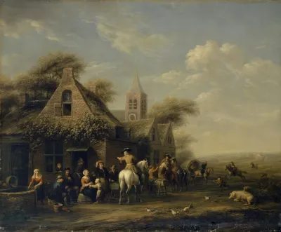 Stop In Front Of An Inn