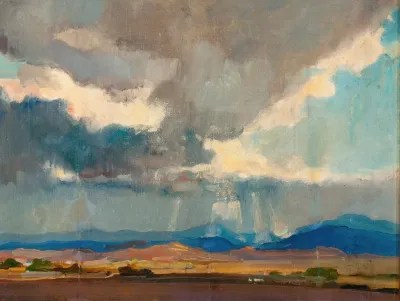 Storm Over A Western Landscape