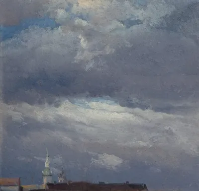 Stormclouds Over The Castle Tower In Dresden