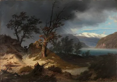 Stormy Landscape With A Rider