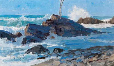 Stormy Seas On A Rocky Coast