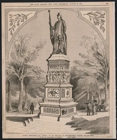Storys Monument Of Liberty To Be Erected In Independence Square Philadelphia