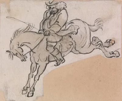 Stout Man On A Bucking Horse