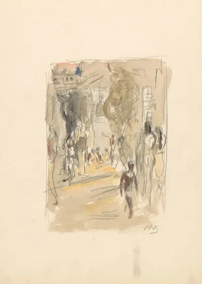 Straat Met Figuren In Ceylon