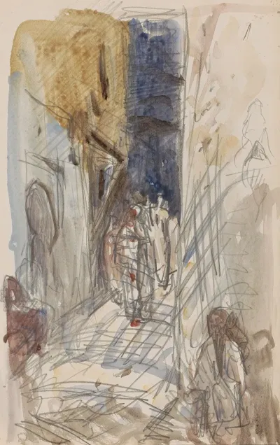 Straat Met Figuren